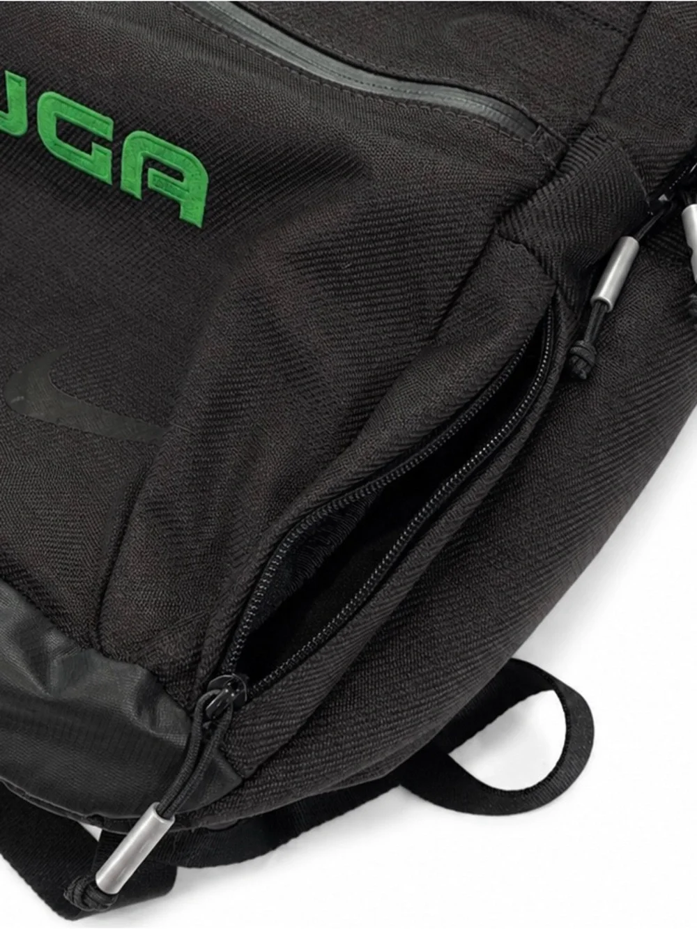 Nike IJGA Golf Backpack Black Green Logo Large Multi Pocket Laptop Bag